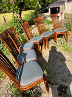 6 mooie mahoniehouten eetkamerstoelen, Ophalen, Gebruikt, Vijf, Zes of meer stoelen