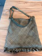 Mooie leren gevlochten tas - Olijfgroen, Sieraden, Tassen en Uiterlijk, Tassen | Damestassen, Ophalen of Verzenden, Zo goed als nieuw