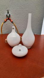 Ikea vintage design vazen type salong,lees de beschrijving, Wit, Ophalen of Verzenden, Minder dan 50 cm, Glas