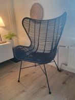 Rotan fauteuil, Huis en Inrichting, Stoelen, Ophalen, Zo goed als nieuw, Zwart, Eén
