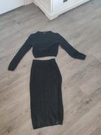 Zwart gebreide  kort topje met lange rok maat s, Kleding | Dames, Positiekleding, Ophalen of Verzenden, Zo goed als nieuw, Zwart