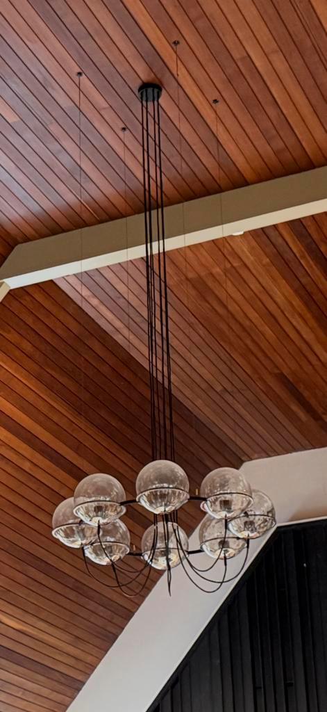 2x Raak Saturnus design lampen jaren 70, Huis en Inrichting, Lampen | Hanglampen, Zo goed als nieuw, 75 cm of meer, Ophalen