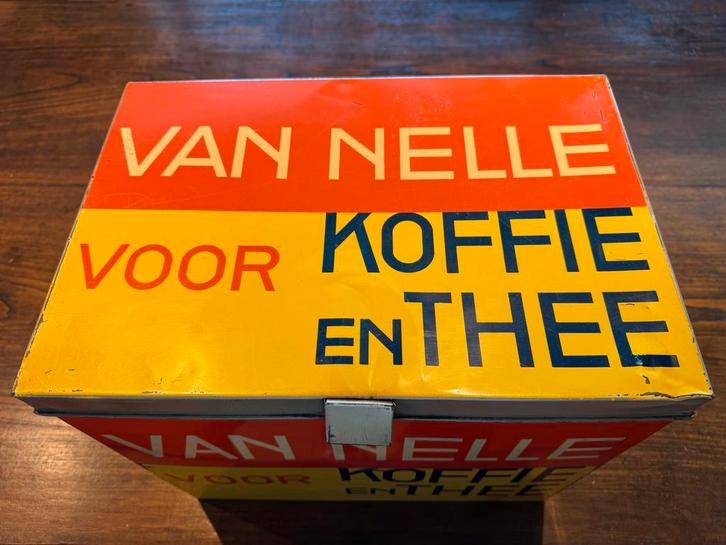 Vintage Van Nelle Koffie en Thee Blik, Verzamelen, Merken en Reclamevoorwerpen, Gebruikt, Gebruiksvoorwerp, Ophalen of Verzenden