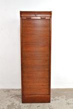 Vintage eiken archiefkast antieke roldeurkast kast ca 1900, Ophalen of Verzenden, Gebruikt