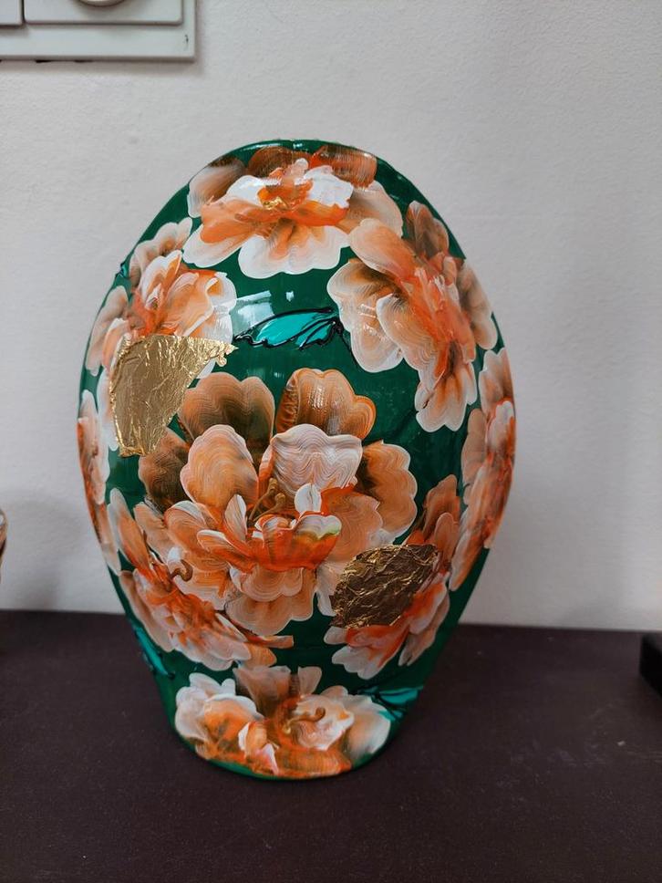 Kunst van Sharon vaasje, Huis en Inrichting, Woonaccessoires | Vazen, Zo goed als nieuw, Overige kleuren, Minder dan 50 cm, Aardewerk of Porselein