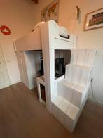 Kinderbed met kledingkast, opbergruimte en bureau, Ophalen, Eenpersoons, Zo goed als nieuw, 90 cm