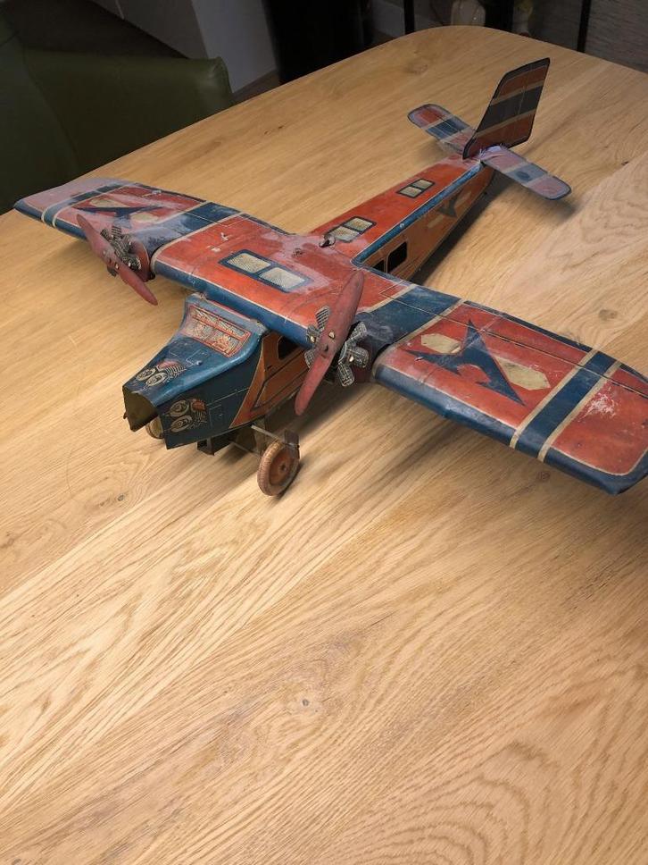 Mega blikken vliegtuig -jaren 30, Antiek en Kunst, Antiek | Speelgoed, Ophalen of Verzenden