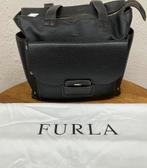 Furla tas handtas schoudertas zwart leer dustbag, Ophalen of Verzenden, Zo goed als nieuw, Zwart, Leer