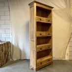 Boekenkast - 8 lades - 4 planken - massief Teak – TTM Wonen, 50 tot 100 cm, Nieuw, 25 tot 50 cm, Teakhout