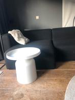 Donna bijzettafel wit metaal rond., Huis en Inrichting, Tafels | Salontafels, Ophalen, 50 tot 100 cm, Rond, Zo goed als nieuw