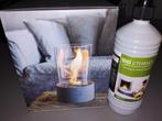 Nieuw tafelhaard grey Leeff met fles bio ethanol, Huis en Inrichting, Ophalen of Verzenden, Nieuw, Vrijstaande haard, Overige soorten