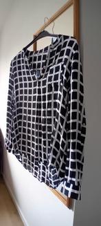 Witte/Zwarte Blouse - Maat 40, Ophalen of Verzenden, Zo goed als nieuw, Maat 38/40 (M), Zwart