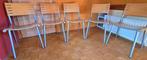 Set Van 5 Design / Vintage Ruud Jan Kokke Eetkamerstoelen, Ophalen, Gebruikt, Bruin, Vintage / design