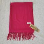 Jeruzalem 100% kasjmier sjaal met franjes magenta, Jerusalem cashmere, Maat 46/48 (XL) of groter, Nieuw, Ophalen of Verzenden