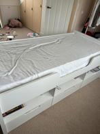 Kajuit bed met plankjes en lades, Huis en Inrichting, 100 cm, Ophalen of Verzenden, Eenpersoons, Wit