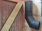 Kachelpijp bochten 140 mm, Doe-het-zelf en Verbouw, Buizen en Afvoer, Ophalen, Bochten, Gebruikt, Rvs