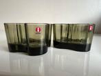 2 Iittala Alvar Aalto Schaal ‘Votive’ Olijfgroen, Huis en Inrichting, Ophalen of Verzenden, Zo goed als nieuw, Overige materialen