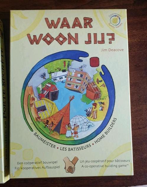 Spel: Waar woon jij?, Hobby en Vrije tijd, Gezelschapsspellen | Bordspellen, Zo goed als nieuw, Ophalen of Verzenden