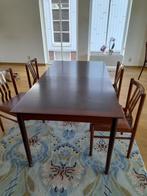 uitschuifbare houten eettafel, Huis en Inrichting, Tafels | Eettafels, Ophalen, Vintage jaren 60, Gebruikt, 50 tot 100 cm