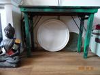 OUDE SLEETSE MARKTTAFEL INDIA-ETNISCH-INKLAPBAAR-BUREAU-, Ophalen