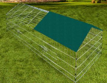 Konijnen ren, knaagdieren ren, 180 x 75, groene zonwering beschikbaar voor biedingen