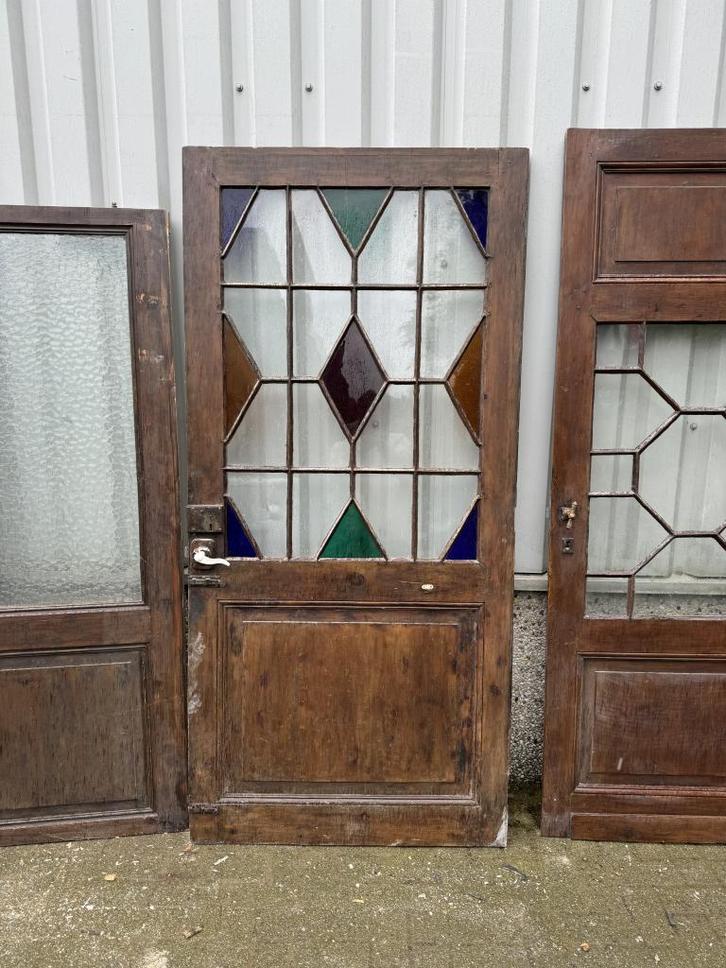 3 stuks prachtige antieke paneeldeuren uit 1880, Doe-het-zelf en Verbouw, Deuren en Horren, Zo goed als nieuw, Binnendeur, 215 cm of meer