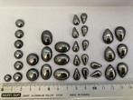 33 glazen sieraad stenen antraciet-kleur, Nieuw, Overige typen, Ophalen of Verzenden