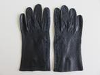 Vintage donkerblauwe leren handschoenen opengewerkt maat 7,5, Kleding | Dames, Mutsen, Sjaals en Handschoenen, Ophalen of Verzenden