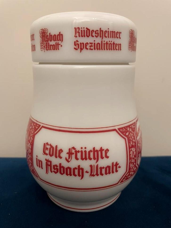Vintage melkglas Rüdesheimer fruitpot met deksel | 1970’s, Antiek en Kunst, Curiosa en Brocante, Ophalen of Verzenden