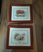 Koe en Varken Kruissteek Schilderijen, Antiek en Kunst, Ophalen of Verzenden