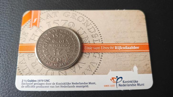 CoinCard - Unie van Utrecht Rijksdaalder, Postzegels en Munten, Munten | Nederland, Setje, 2½ gulden, Koningin Juliana, Ophalen of Verzenden
