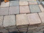 Steen getrommeld rood/zwart/geel20x20x6 cm, Tuin en Terras, Tegels en Klinkers, Ophalen, Klinkers, Zo goed als nieuw, 10 m² of meer