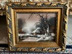 Prachtige olieverf winterlandschap schilderij, Antiek en Kunst, Kunst | Schilderijen | Klassiek, Ophalen