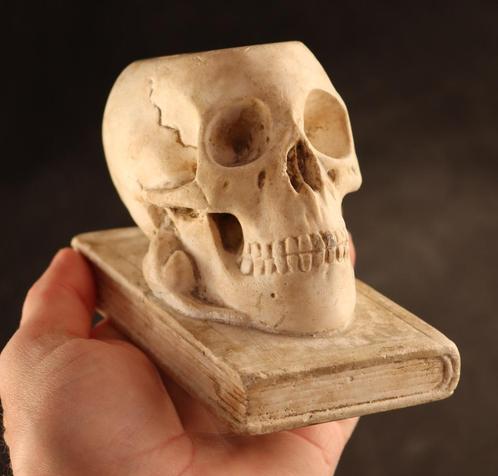 Antieke 'Memento Mori' schedel, Antiek en Kunst, Antiek | Overige Antiek, Verzenden