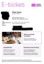 2 tickets Pieter Derks Ja Leuk  l  Reprise. Gouden rang!, Twee personen, Maart