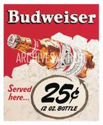 Budweiser Anheuser Busch Beer vintage 1961 print reprint A4, Verzamelen, Merken en Reclamevoorwerpen, Verzenden, Nieuw, Overige typen
