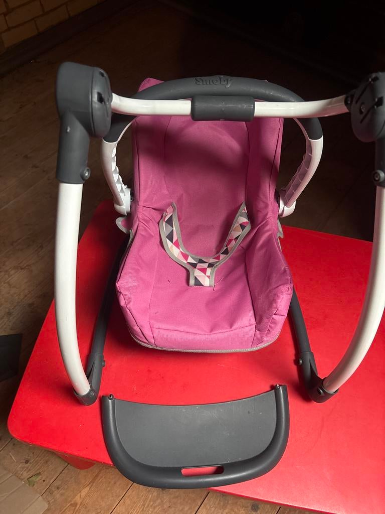 Smoby Babypop Draagstoel / Autostoel, Ophalen of Verzenden, Gebruikt, Babypop