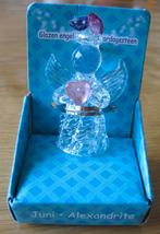 Glazen engel met verjaardagssteen - nieuw - juni, Verzamelen, Beelden en Beeldjes, Ophalen of Verzenden, Nieuw, Fantasy