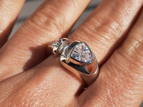 Vanoli - 925 zilveren design ring met witte topaas maat 18, Sieraden, Tassen en Uiterlijk, Ringen, Nieuw, Dame, 18 tot 19, Wit