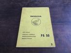 Honda PA 50 PA50 Werkplaatshandboek manual, Ophalen of Verzenden, Honda