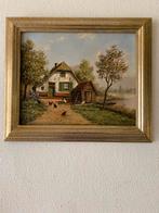 Vrijeuitloopkippen, Antiek en Kunst, Kunst | Schilderijen | Klassiek, Ophalen of Verzenden
