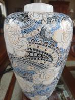 Brocante Herda Lamp Bloemen rozen goud blauw oosterse, Antiek en Kunst, Ophalen of Verzenden