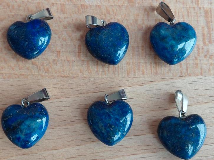 Hangertje Lapis Lazuli hartje, gepolijst., Sieraden, Tassen en Uiterlijk, Kettinghangers, Nieuw, Steen of Mineraal, Blauw, Hart