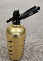 Vintage soda fles sifon glas/goudkleurig omhulsel, Antiek en Kunst, Ophalen of Verzenden