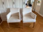 Twee Crème DR Stoelen - Samen!, Huis en Inrichting, Fauteuils, Ophalen, Gebruikt, Minder dan 75 cm, Stof