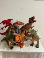 Acht grote dinosauriërs, zes knijpbare en twee mechanische, Ophalen of Verzenden, Zo goed als nieuw