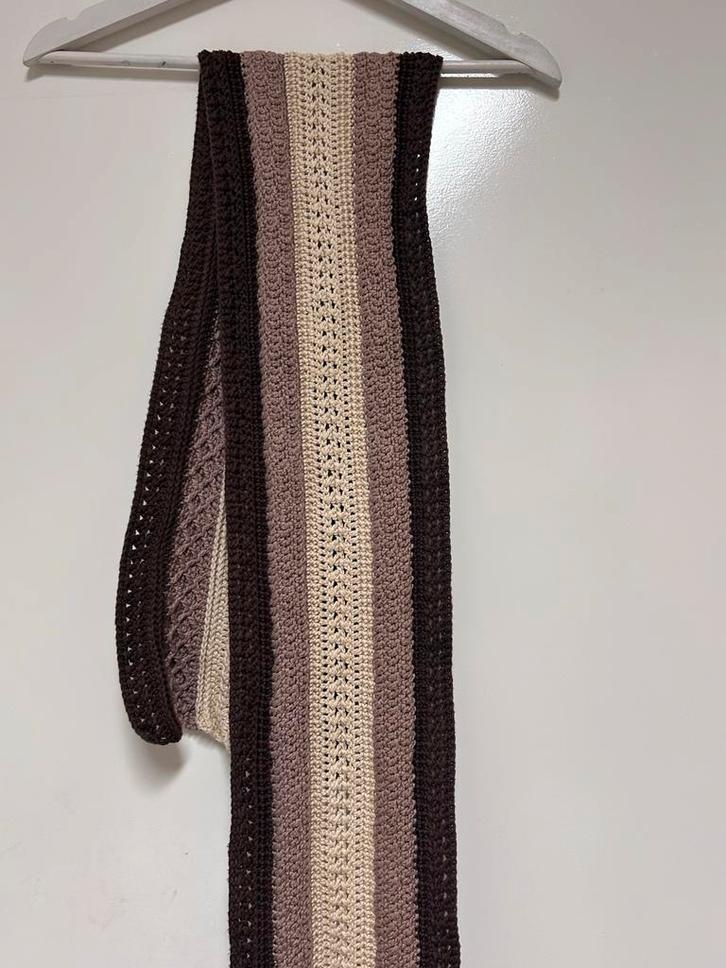 Handgemaakte Sjaal, Kleding | Dames, Truien en Vesten, Nieuw, Maat 36 (S), Bruin, Ophalen of Verzenden