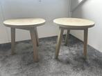 2x Bijzettafeltjes - Hout, Ophalen, Minder dan 45 cm, Minder dan 55 cm, Gebruikt