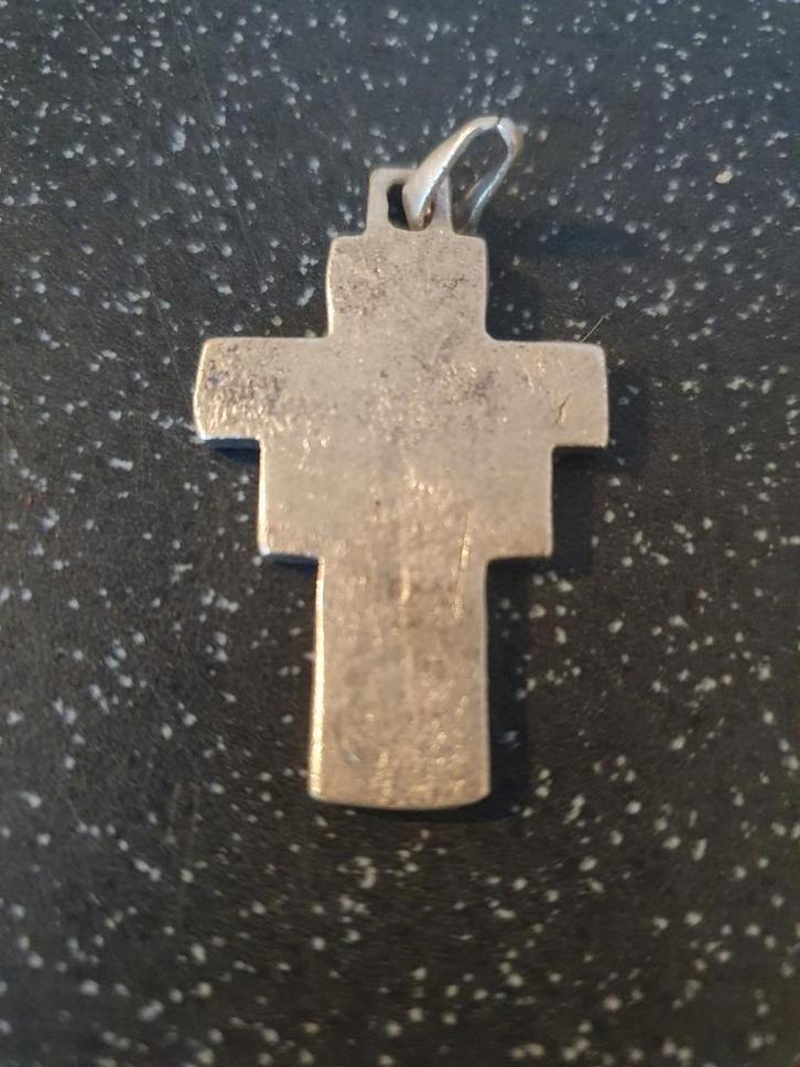 Zilveren Kruishanger Custom Apart, Sieraden, Tassen en Uiterlijk, Kettinghangers, Gebruikt, Zilver, Zilver, Kruis of Symbool, Ophalen of Verzenden