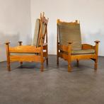 Eiken 'Kasteel' fauteuils WeBe, Antiek en Kunst, Curiosa en Brocante, Ophalen